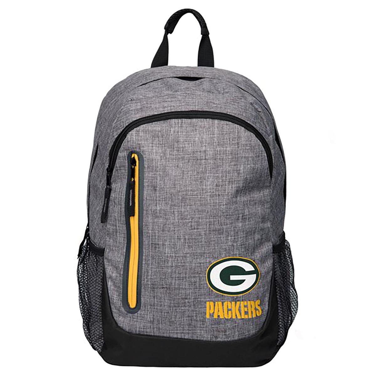 Officially Licensed NFL Green Bay Packers Heather Gray Backpack