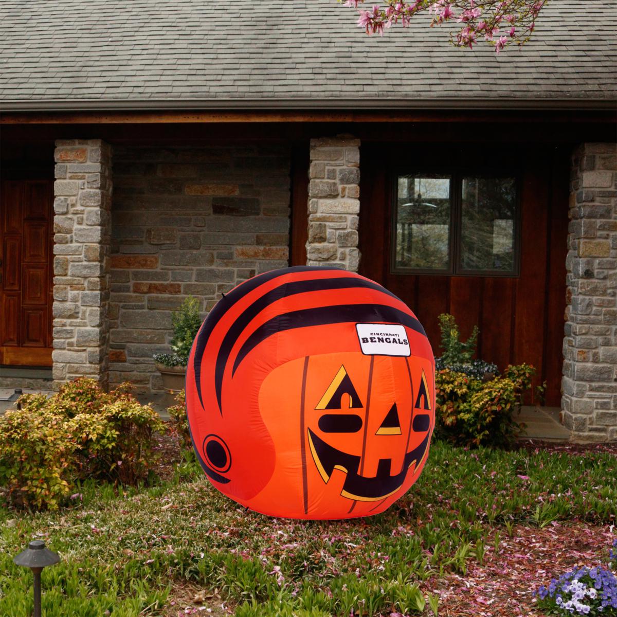 NFL Cincinnati Bengals Inflatable Jack O' Helmet, 4 ft Tall, Orange