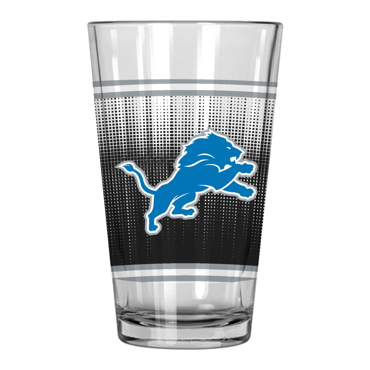 Officially Licensed NFL Lions 16oz Pint Glass in Vapor Graphics