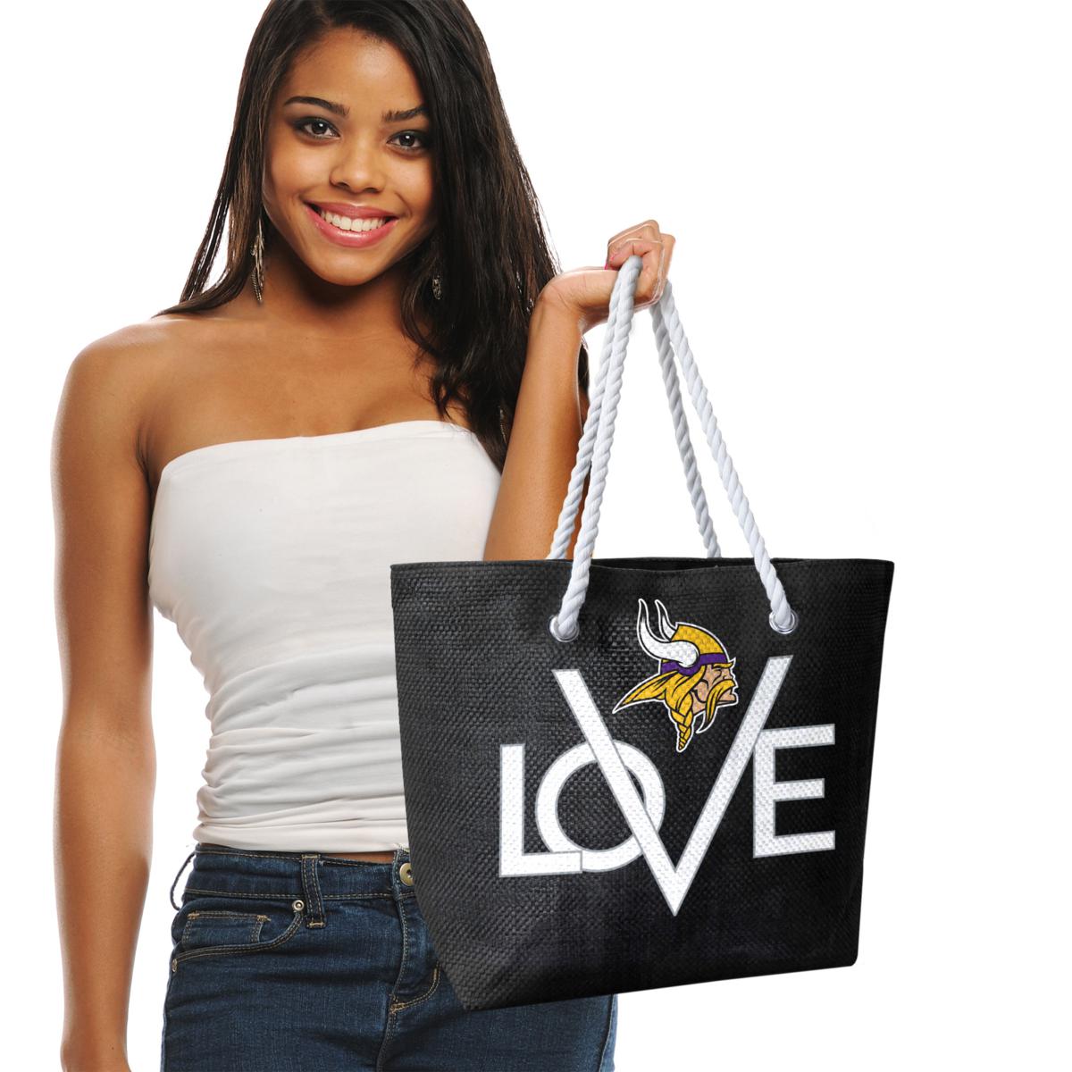 Officially Licensed NFL Love Tote - Minnesota Vikings