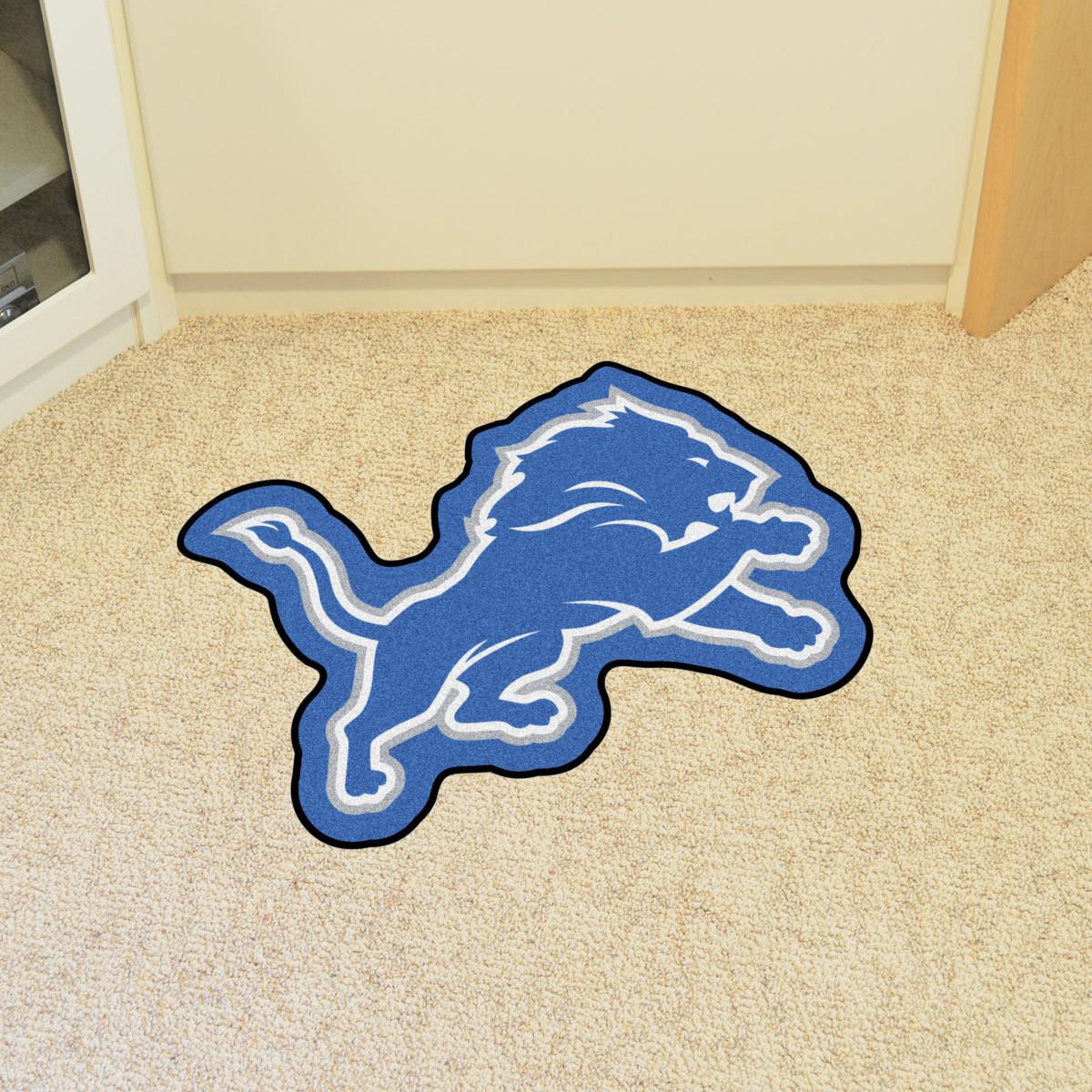 Officially Licensed NFL Detroit Lions Vintage Logo Football Rug