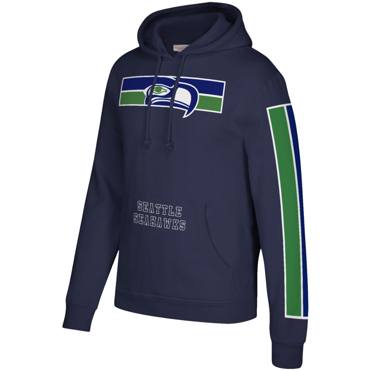 Seattle Seahawks Mitchell & Ness All Over Print Crew Sweatshirt - Mens