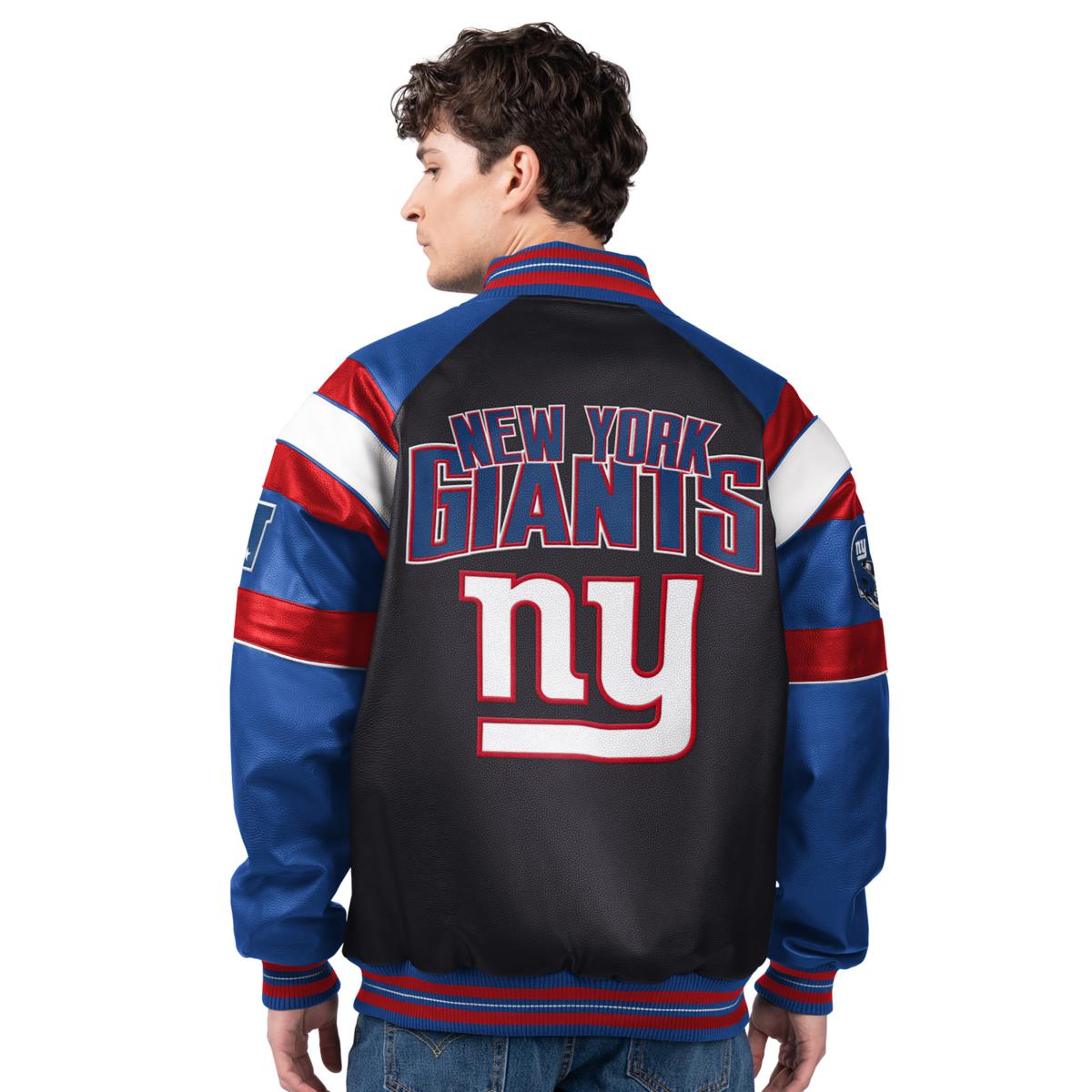 Officially Licensed NFL Men's Faux Leather Varsity Jacket by Glll
