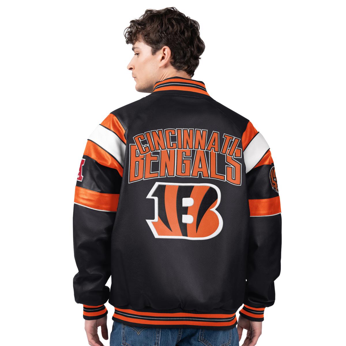 Officially Licensed NFL Men's Faux Leather Varsity Jacket by Glll