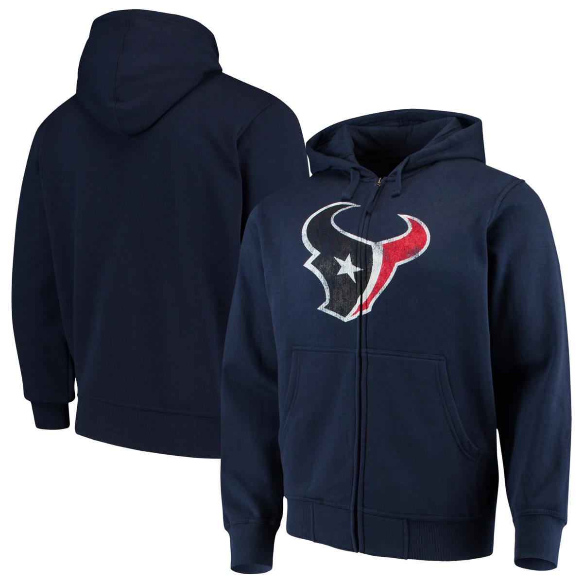 Football Fan Shop Officially Licensed NFL Full-Zip Hooded Jacket - Houston Texans