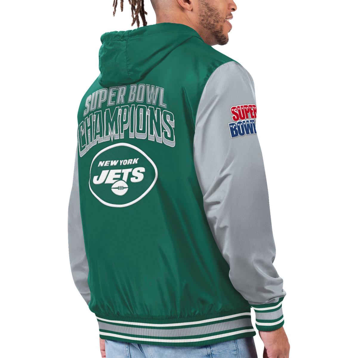 NFL New York Jets Men's L Full Zip Hoodie Color Green Regular Fit  Pockets Zipper