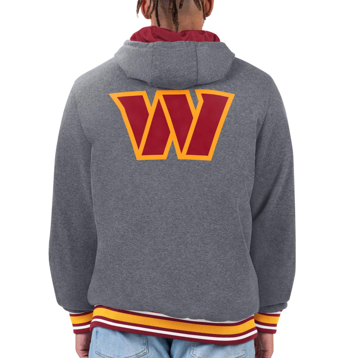 Officially Licensed NFL 1/2 Zip Pullover Hooded Jacket - Washington  Footballteam