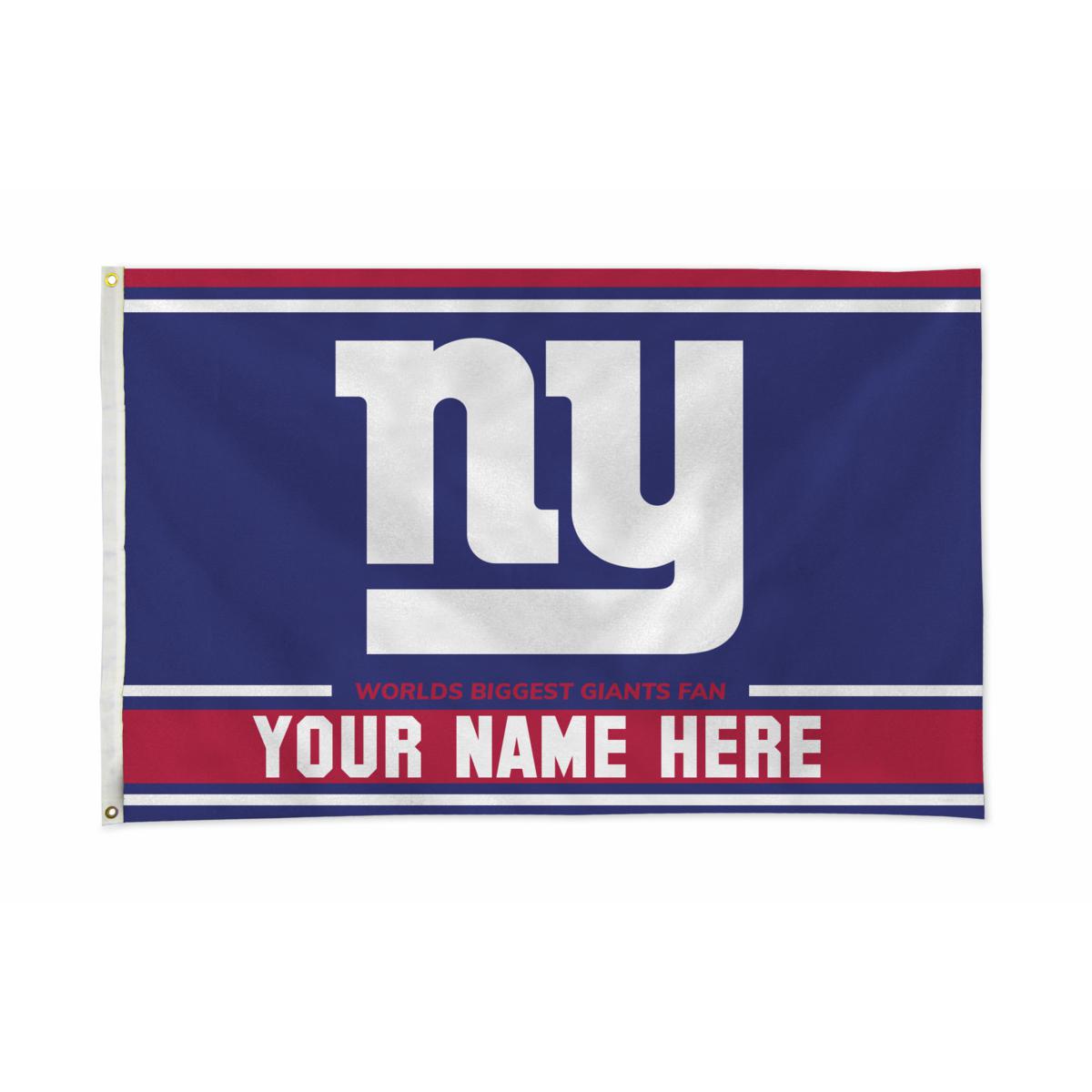 Officially Licensed NFL New York Giants Personalized Banner Flag