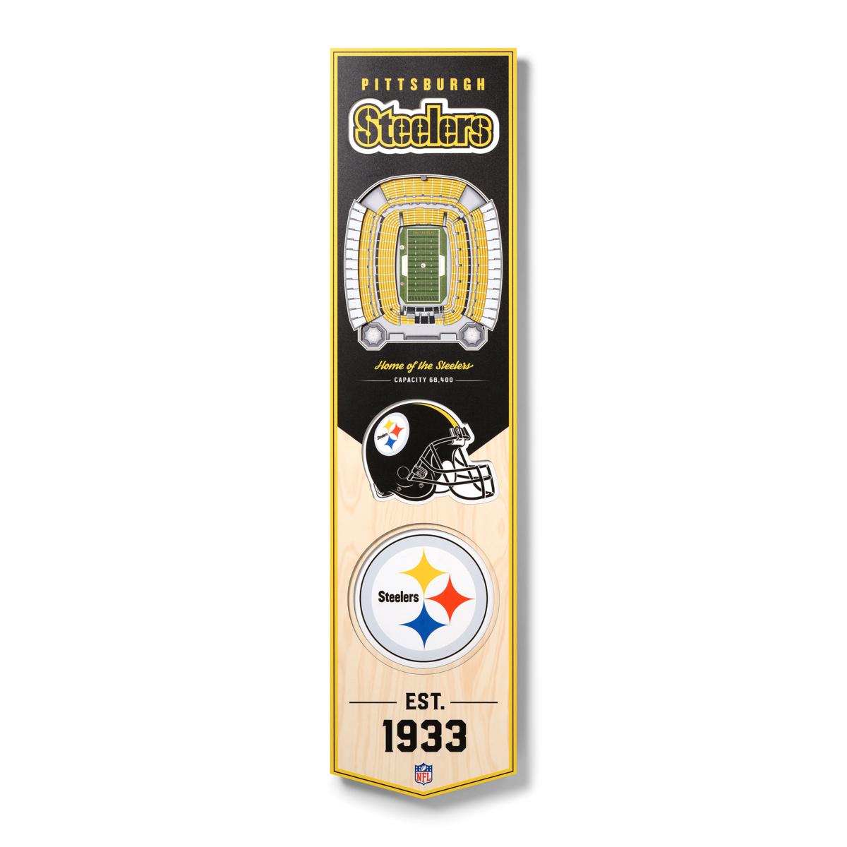 Officially Licensed NFL Pittsburgh Steelers Cardboard 3D Football