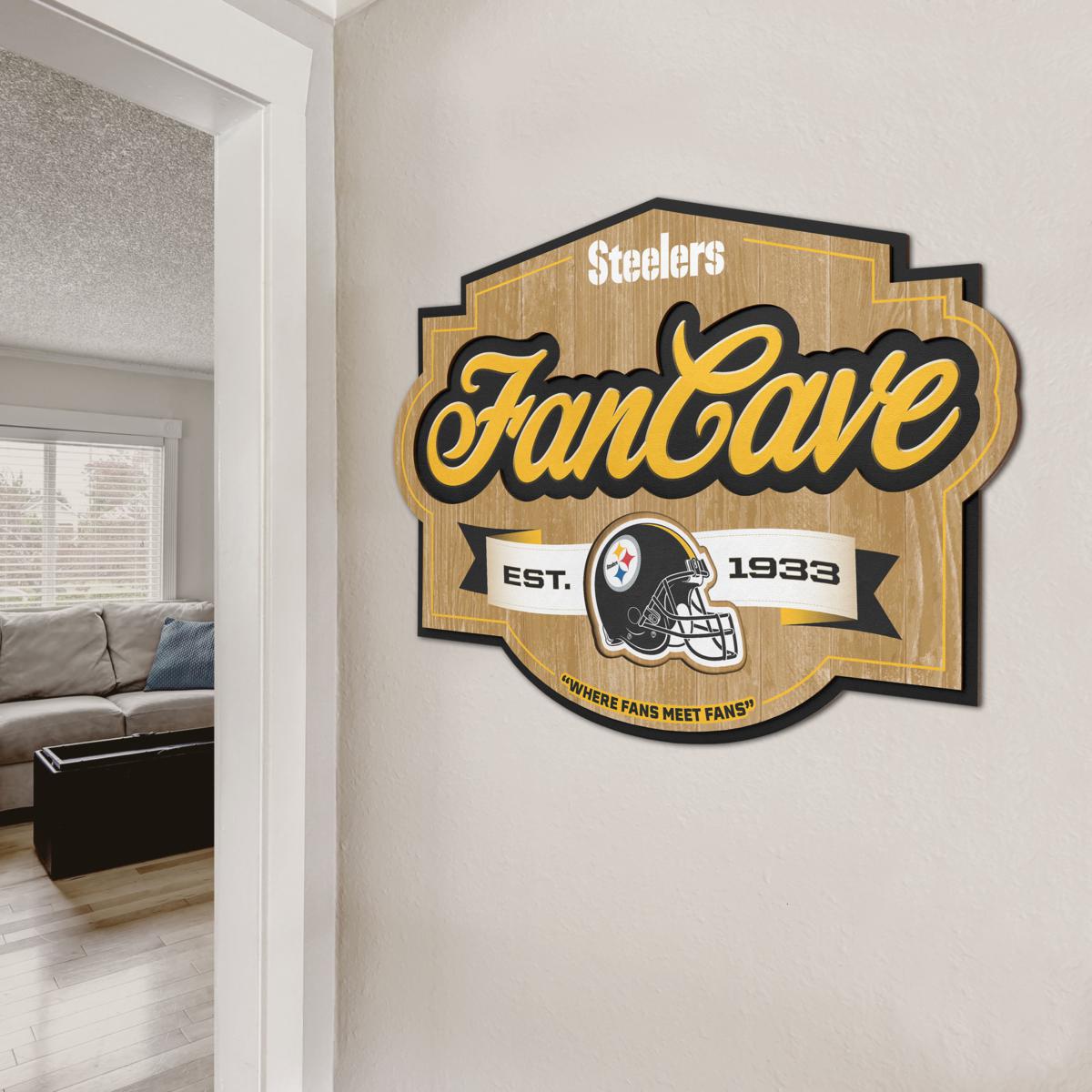 Officially Licensed NFL Pittsburgh Steelers Fan Cave Sign