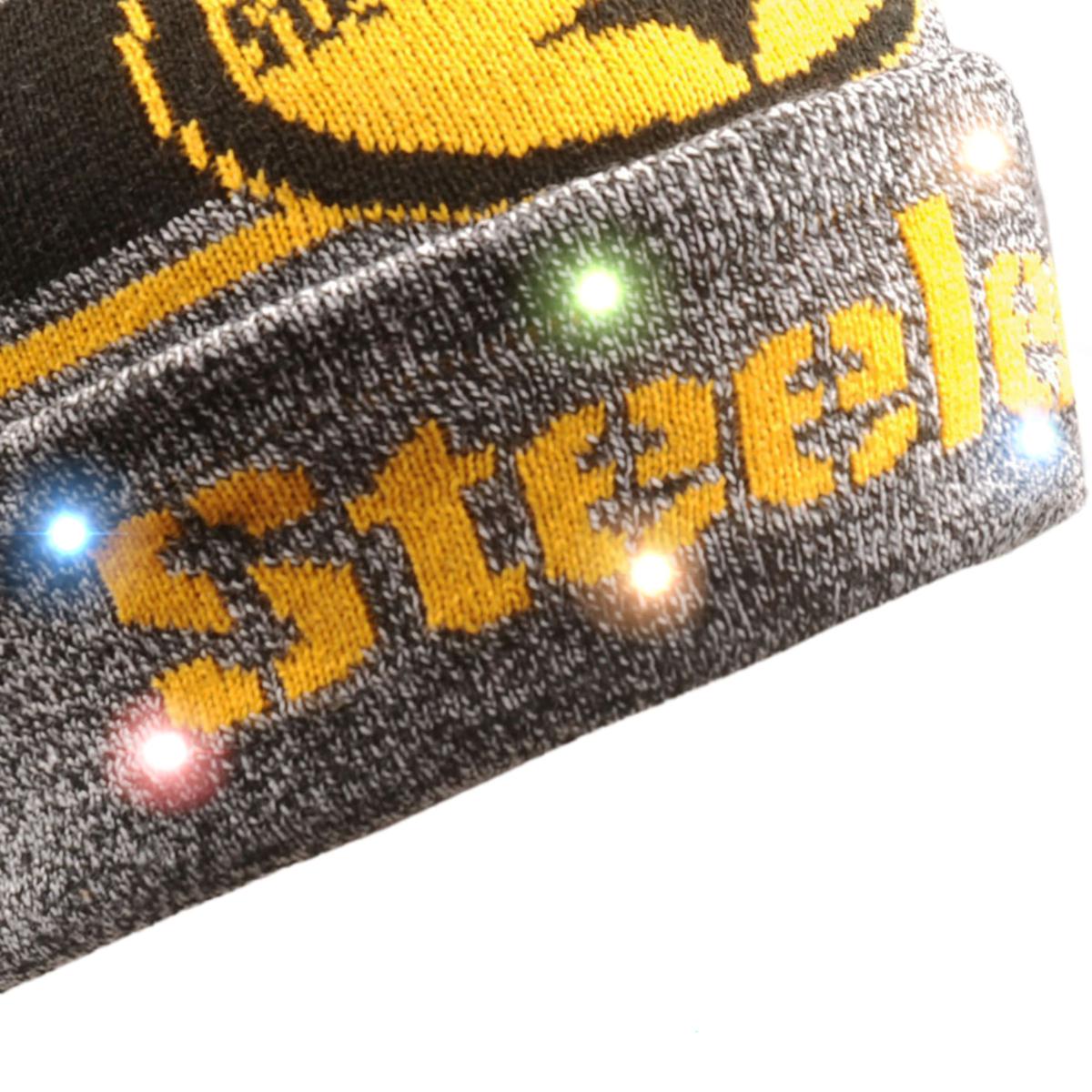 Pittsburgh Steelers Light Up Knit Printed Beanie Hat - Dynasty