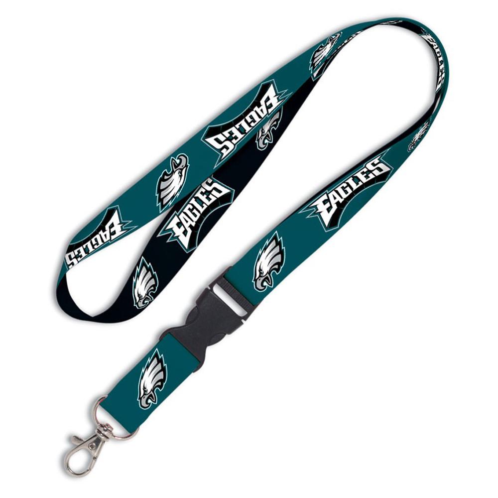 Officially Licensed NFL Reversible Lanyard Detachable Buckle, Eagles