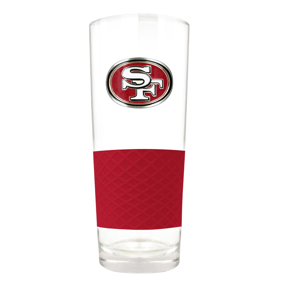 San Francisco 49ers 18oz Coffee Tumbler with Silicone Grip