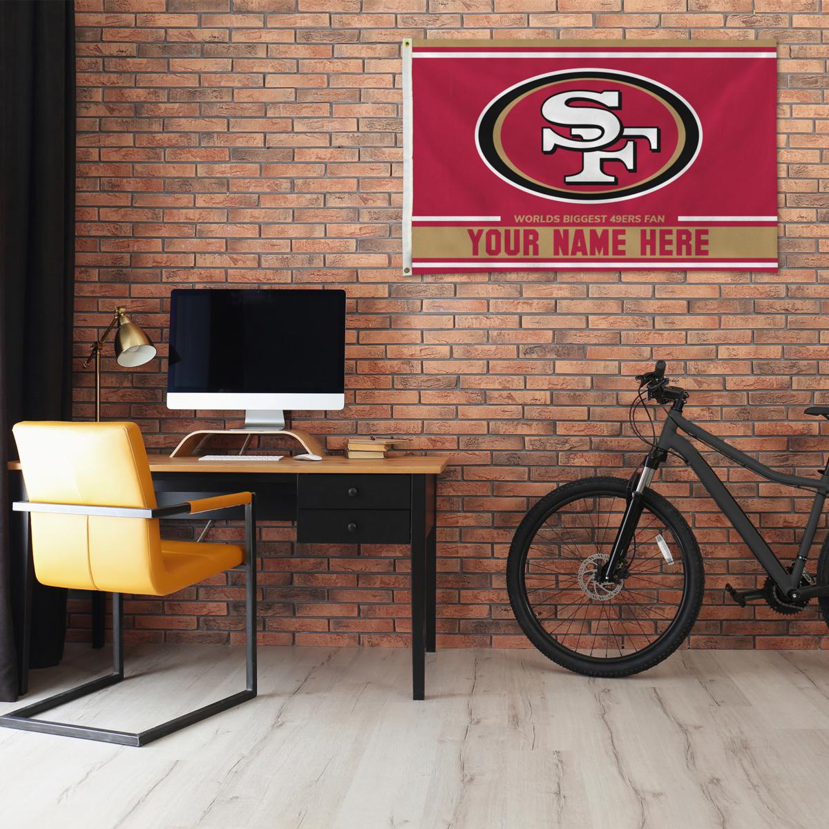 Officially Licensed NFL San Francisco 49ers Personalized Banner Flag