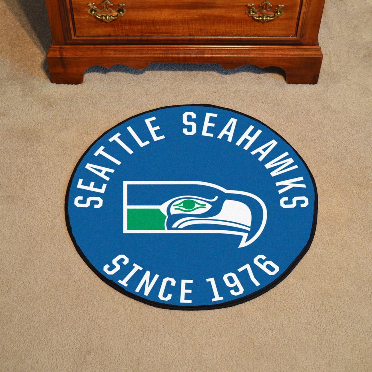 Officially Licensed NFL Seattle Seahawks 19 x 30 Rug w/Vintage Logo