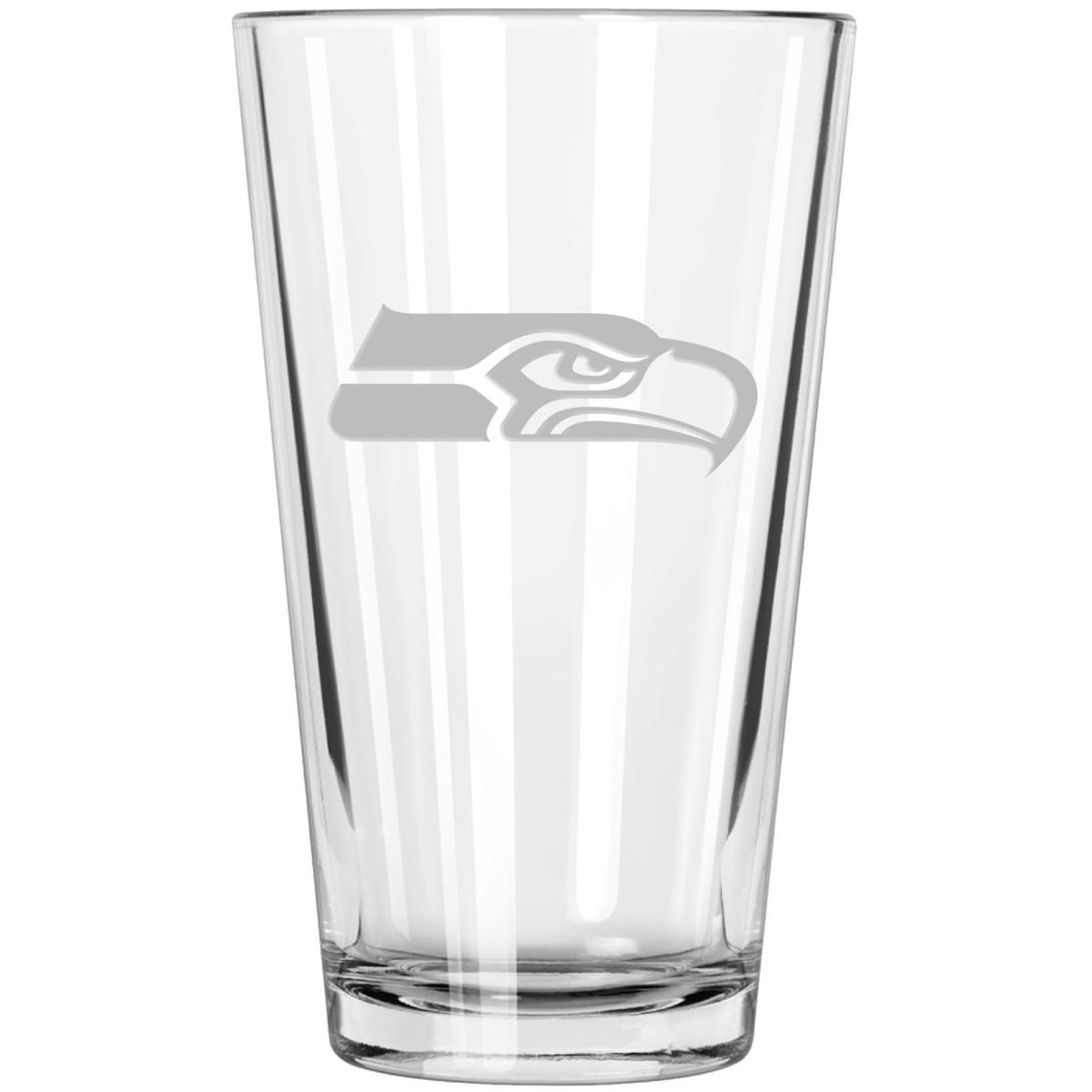 Officially Licensed NFL Seattle Seahawks Etched 16oz. Pint Glass