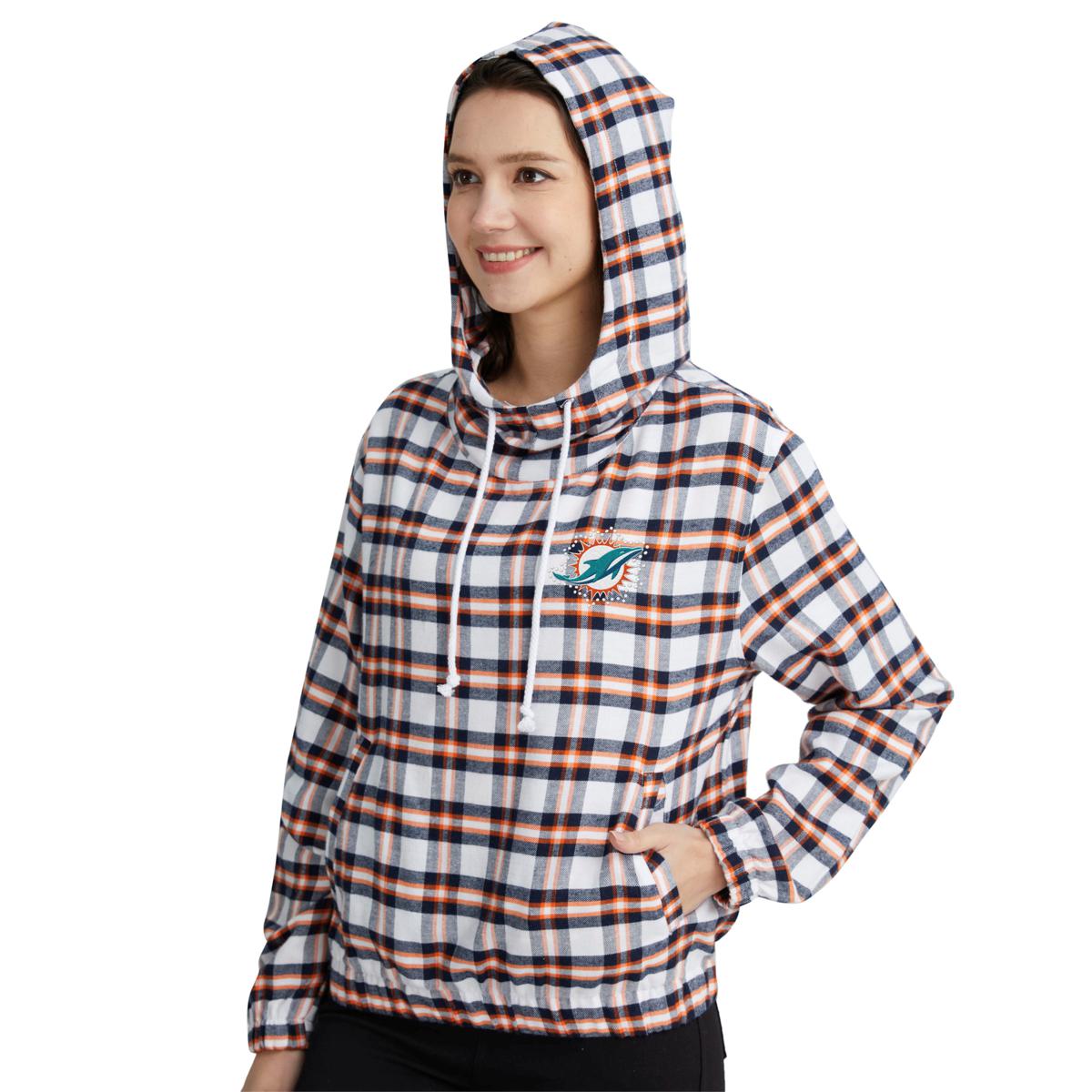 Women's NFL Miami Dolphins Raw Edge Hoodie