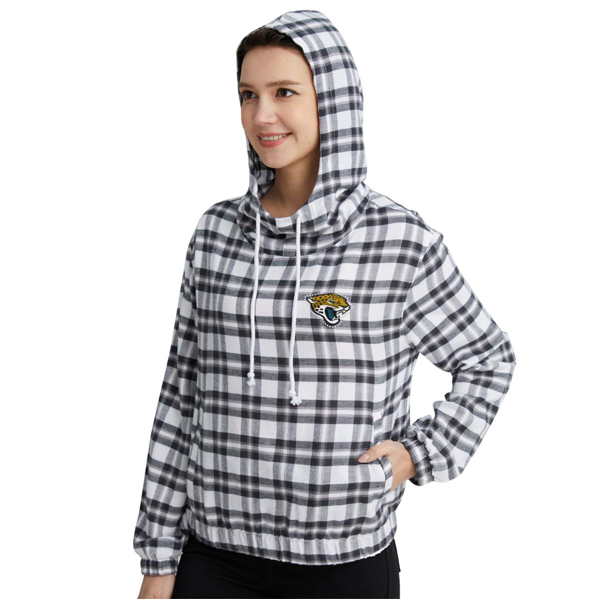 Football Fan Shop Officially Licensed NFL Sienna Plaid Flannel Hoodie by Concepts Sport - Saints