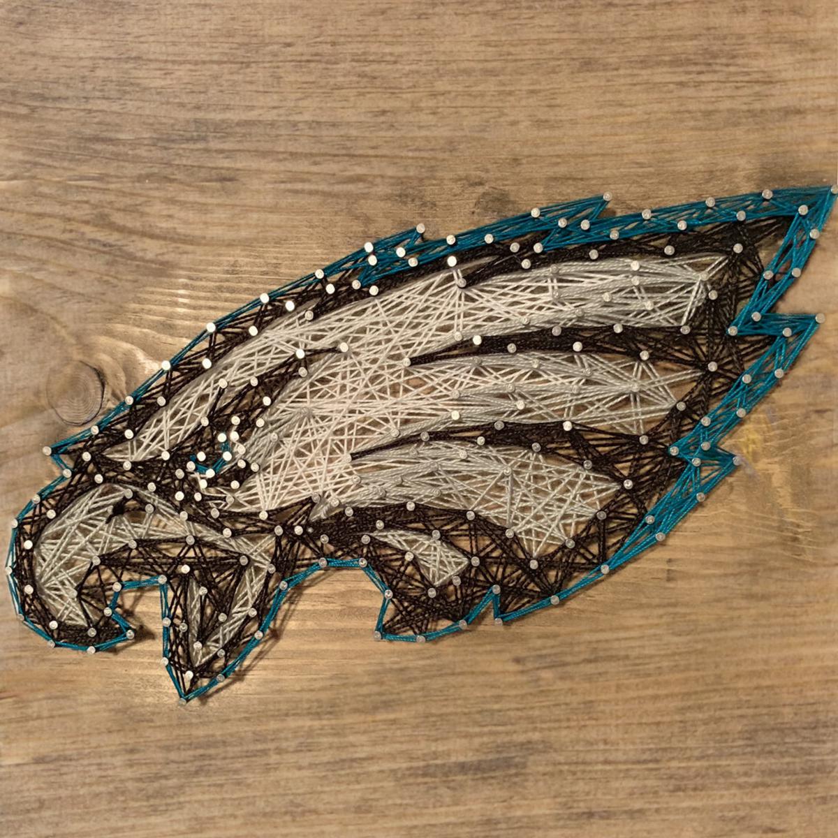 Philadelphia Eagle's Logo Fan String Art. Philly Eagles. 