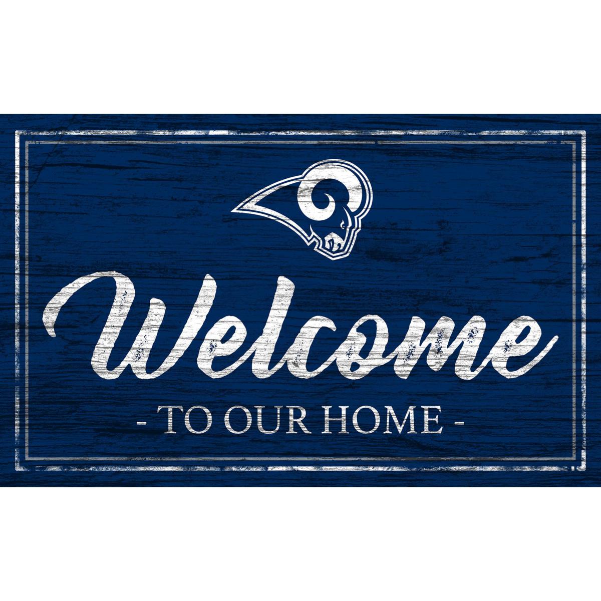 NFL Team Color Welcome Sign Los Angeles Rams