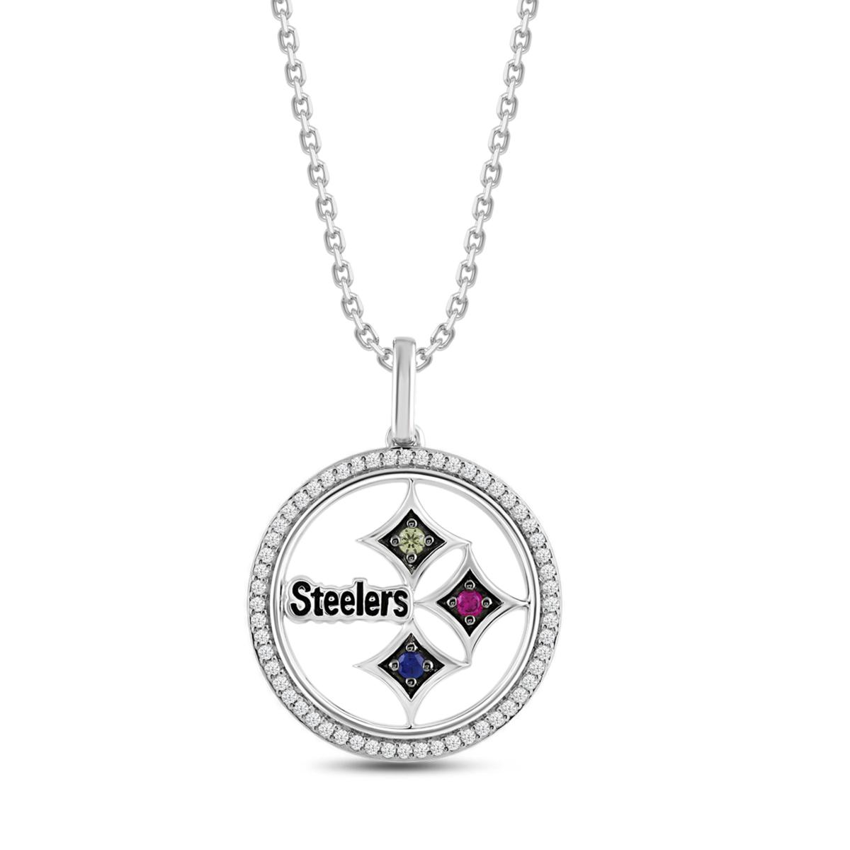 Officially Licensed NFL Team Pendant Necklace - Steelers - 23374337 | HSN