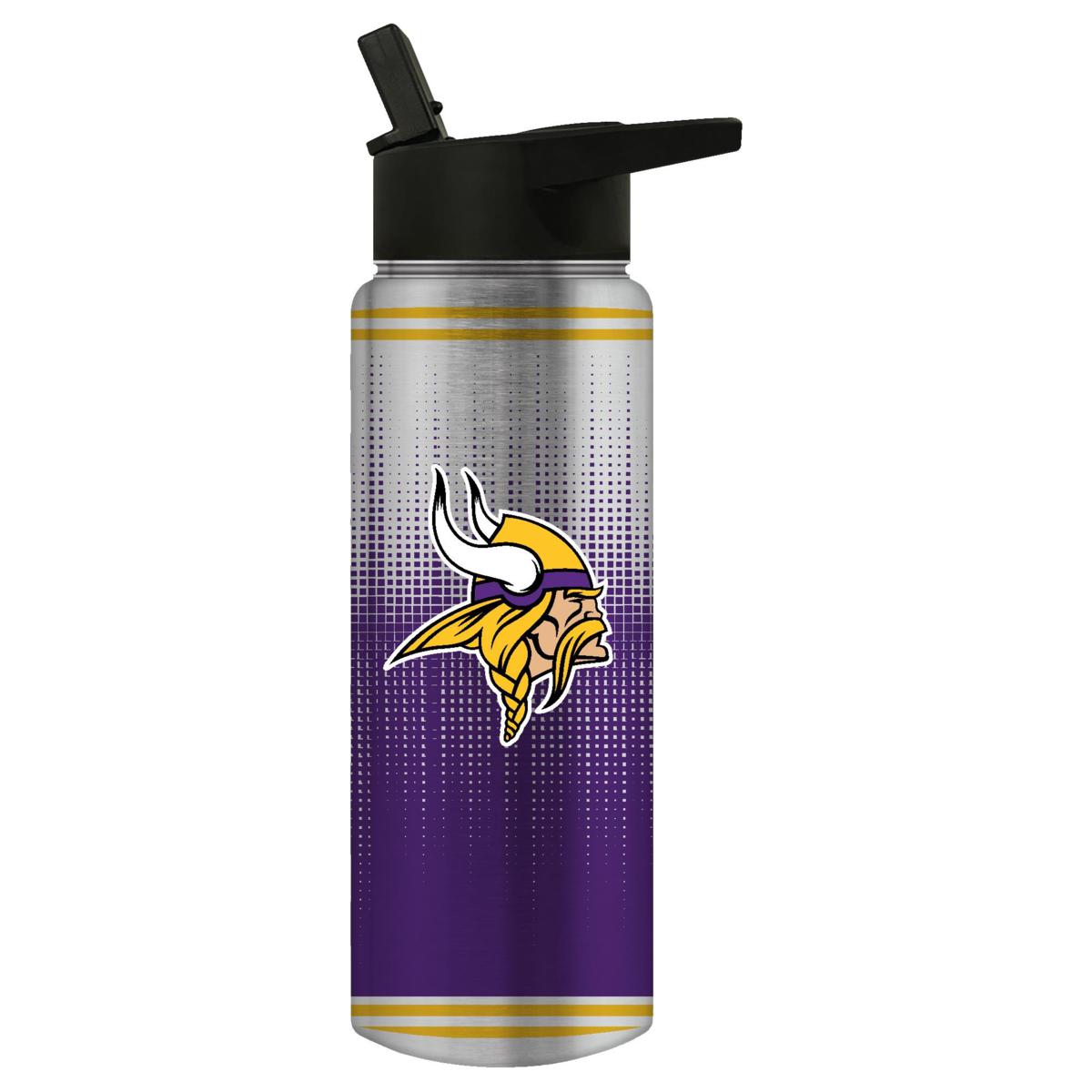 Officially Licensed NFL Vikings 24oz. Water Bottle Vapor Graphics ...