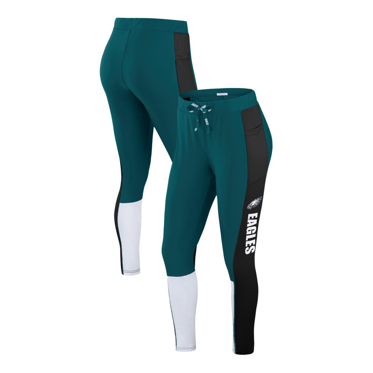 Officially Licensed NFL WEAR Color Block Drawstring Leggings Eagles