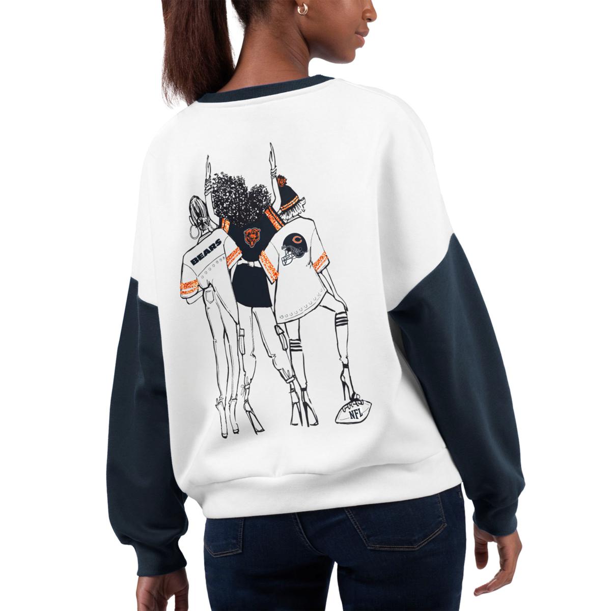 Football Fan Shop Officially Licensed NFL Women's A-Game Fleece Sweatshirt by Glll - Bears