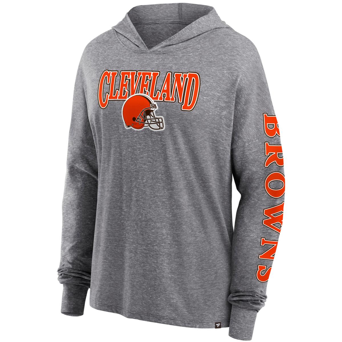 Cleveland Football Nike NFL Hoodie - Medium Grey Cotton Blend