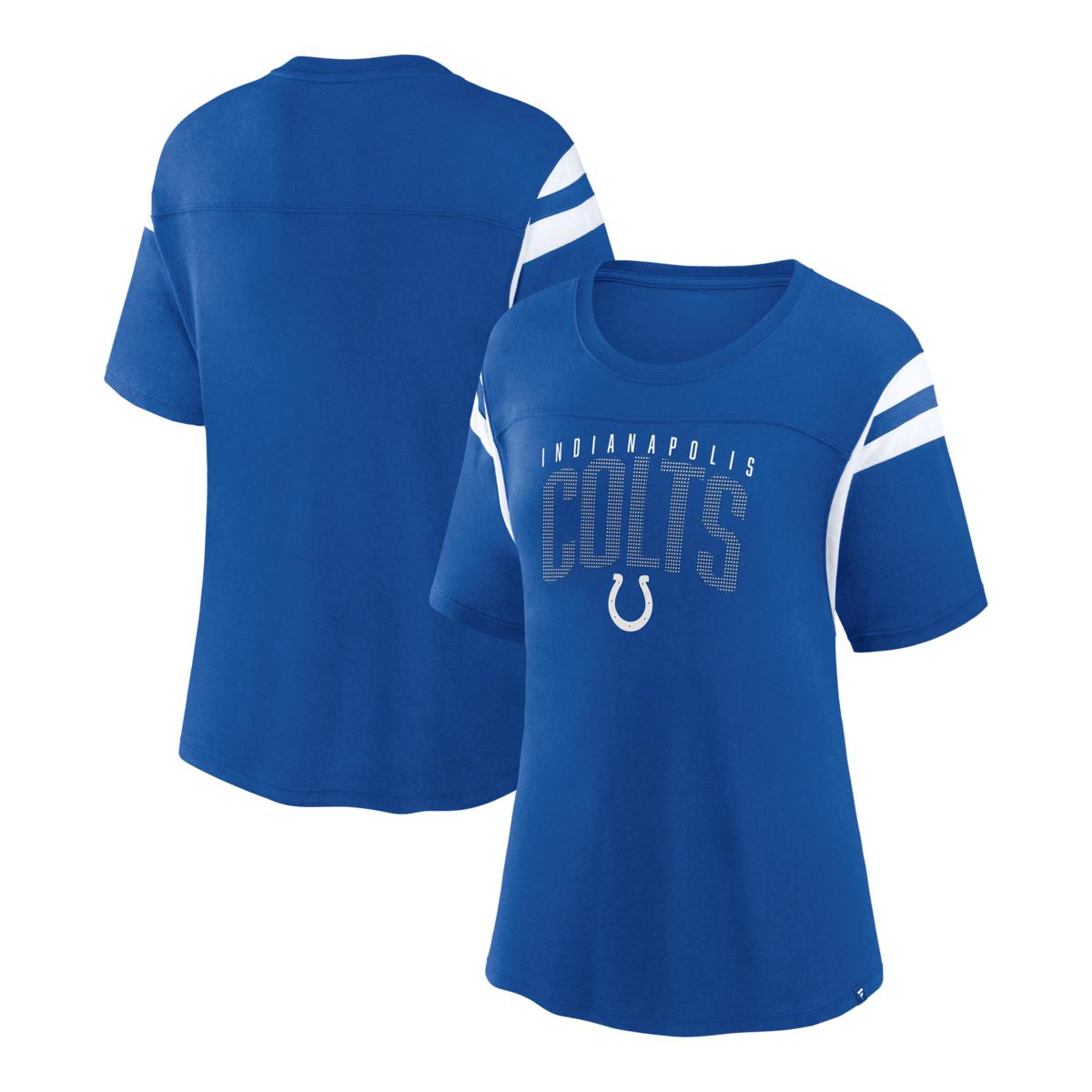 Officially Licensed NFL Women's Rhinestone Tee - Colts