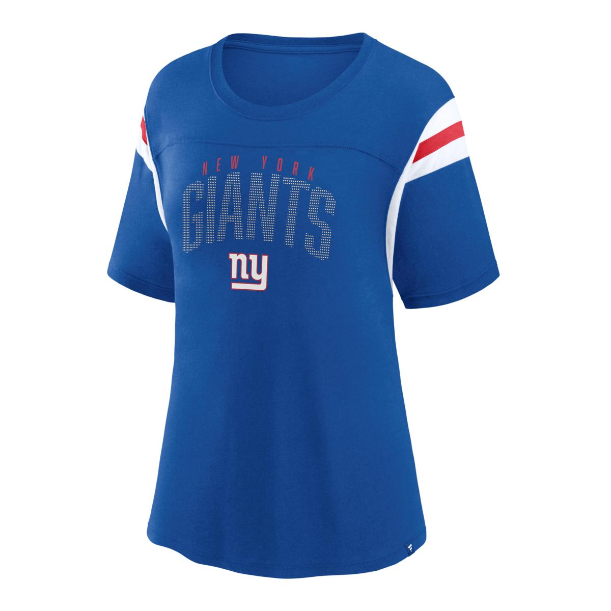 New York Giants Women’s Rhinestone Jersey Large NFL NY Shirt Womens Team  Apparel