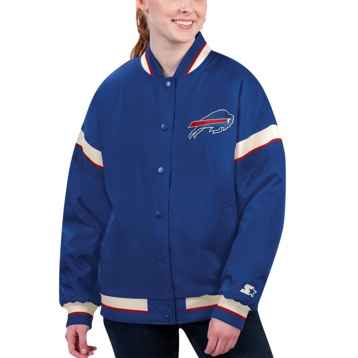 Starter Bills Line Up Full-Snap Varsity Jacket - Women's