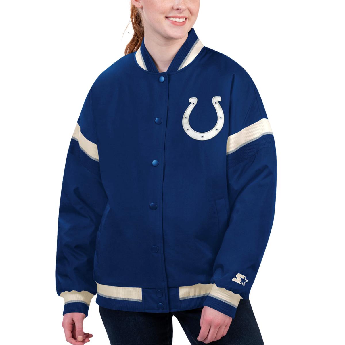 Indianapolis Colts Vintage NFL Pro Line Starter Blue Lined Jacket Size  Medium