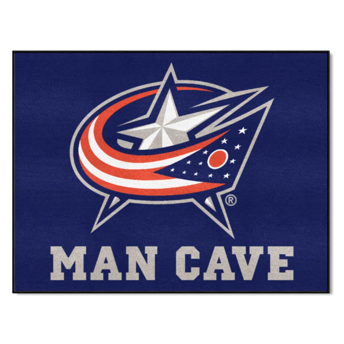 Officially Licensed NHL Man Cave All-Star Mat - Columbus Blue Jackets