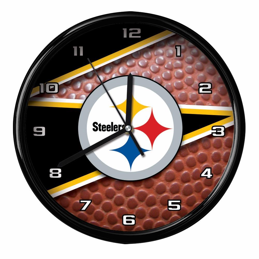 Officially Licensed Pittsburgh Steelers Team Football Clock - 9127403 | HSN