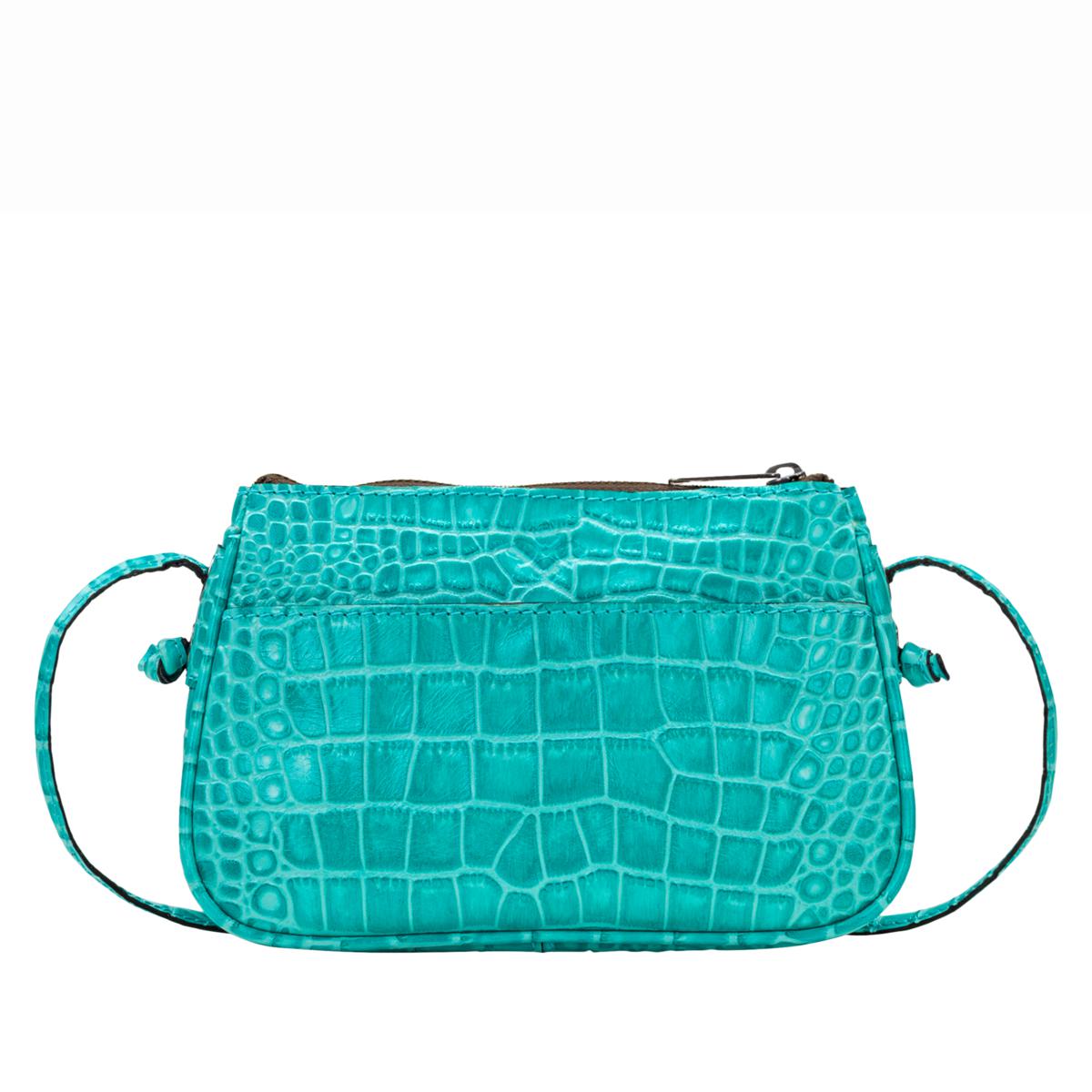 IMAN, Bags, Iman Green Faux Crocodile Bag