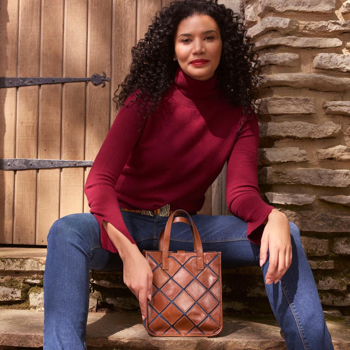 Patricia Nash Billie Leather Top Handle Crossbody | HSN