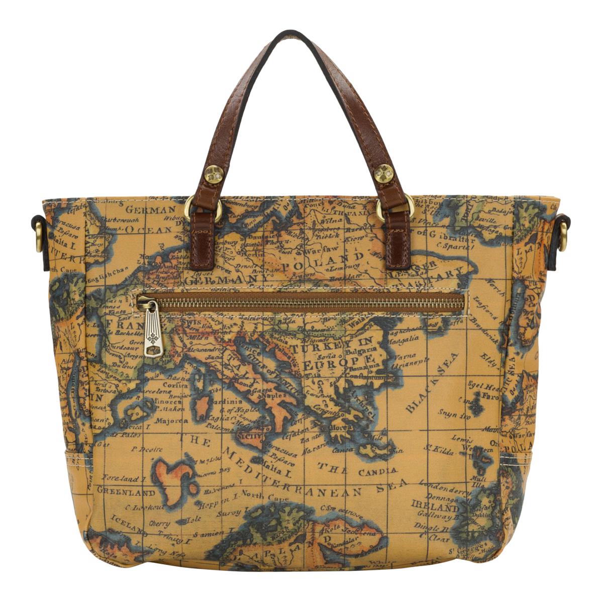 Patricia Nash Backpack Black World Map Atlas Bag Coated Canvas Leather Genoa Vtg Louis Vuitton Palm Springs mini main image 3