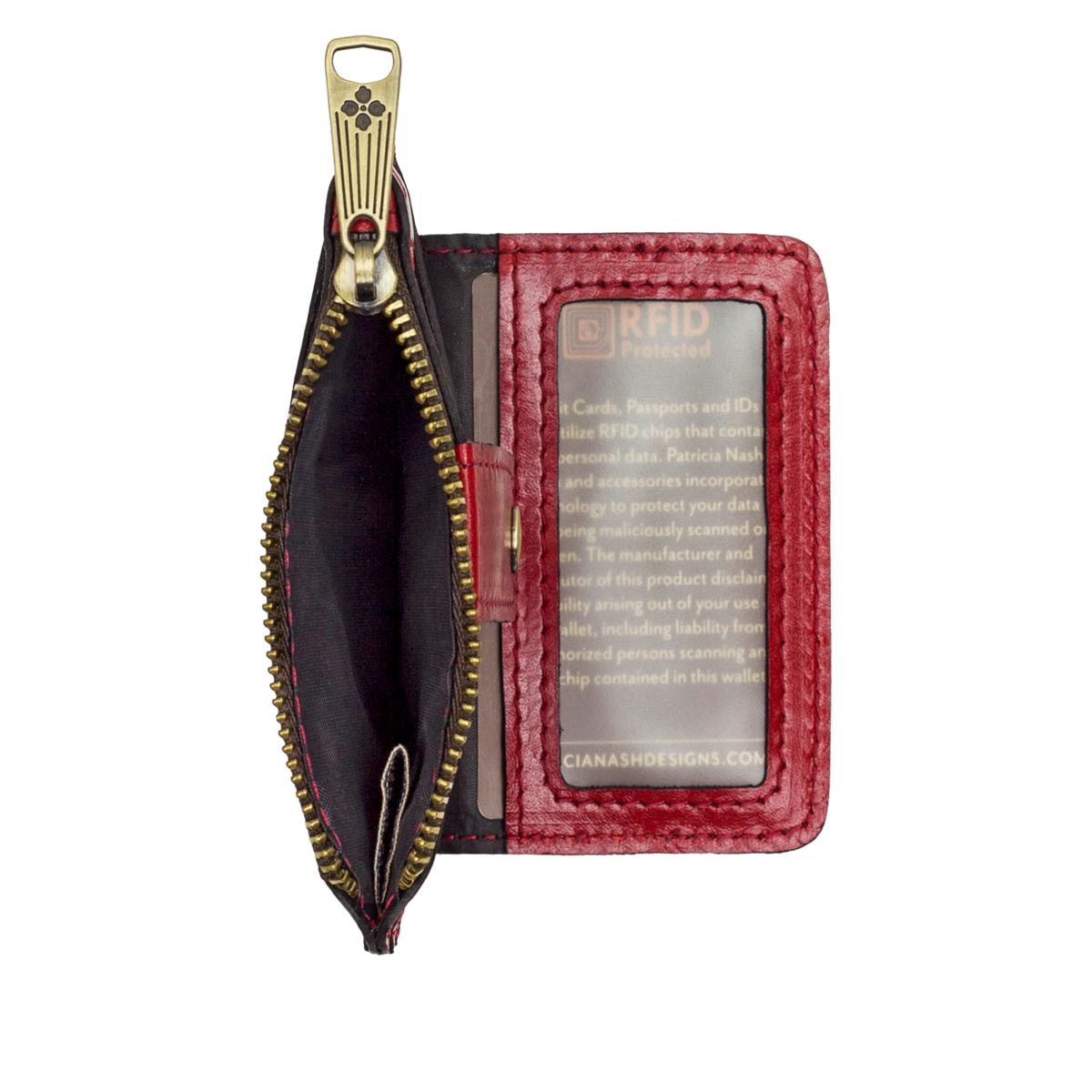 Patricia Nash Penelope Leather Flap Bag & Cassis ID Wallet Gift Set -  20509125