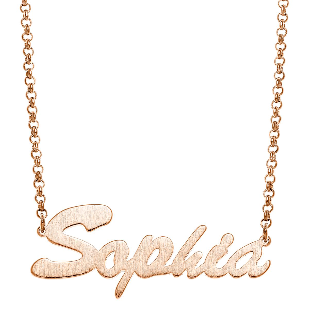 Personalized script store name necklace