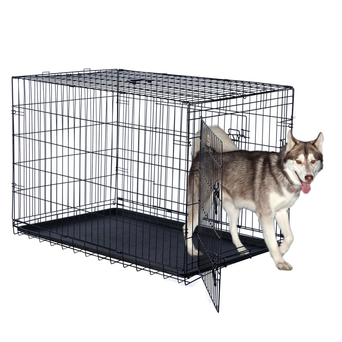 Pet Life Large Soft Folding Collapsible Expandable Pet Dog Crate