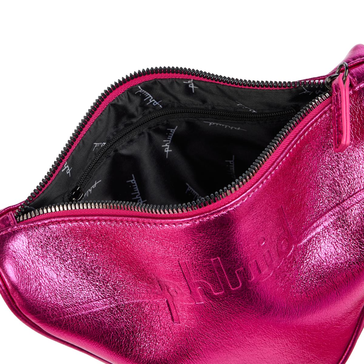 Phluid Metallic Logo-Embossed Triangular Crossbody Bag