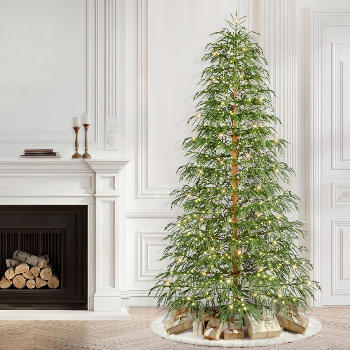 Puleo International 7.5' Pre-Lit Norfolk Fir Artificial Christmas