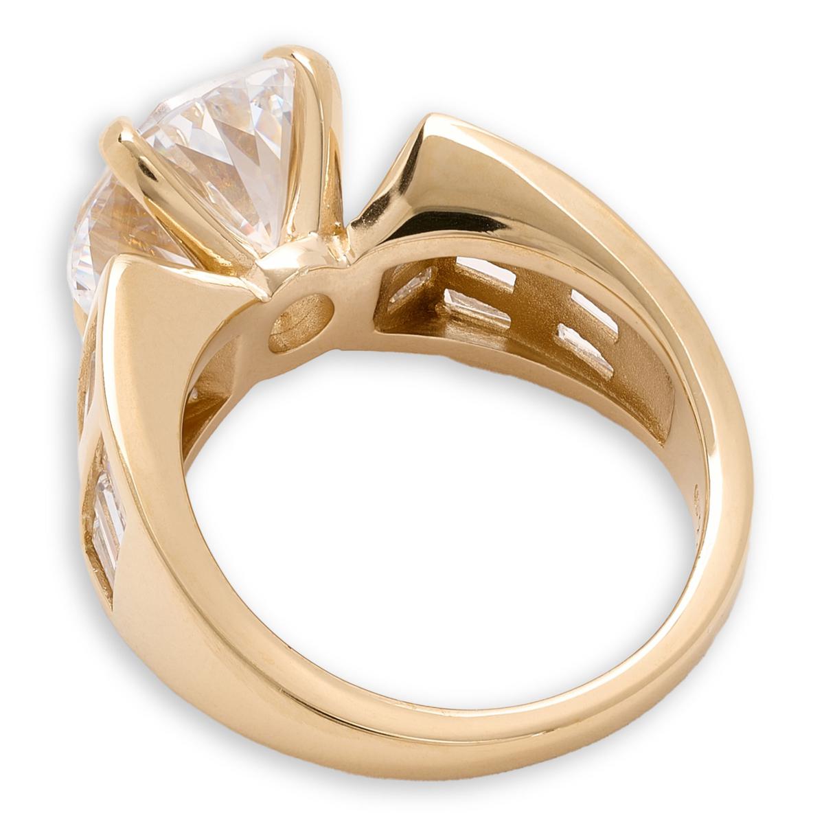Anello Radioso 9 Ct Con Baguette Zirconi – Argento 925 – Taglia 11 – Our Secret Jewelers - Foto 3