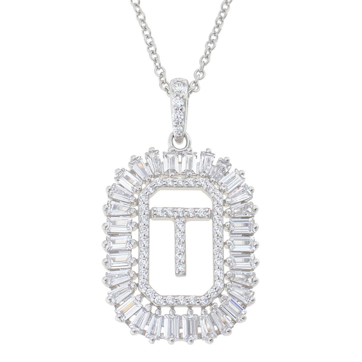 Radiance by Absolute™ Simulated Diamond Initial Pendant with Chain -  21043939