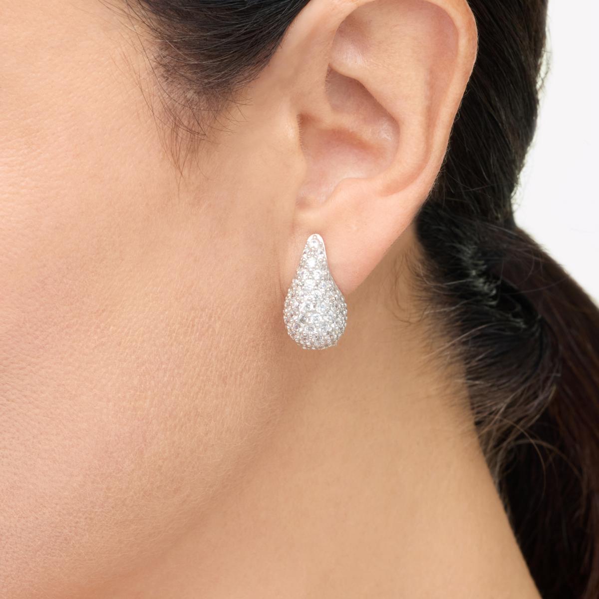 Radiance by Absolute™ Sterling Silver 9.24ctw Pavé Raindrop Radiance by Absolute™ Sterling Silver 9.24ctw Pavé Raindrop