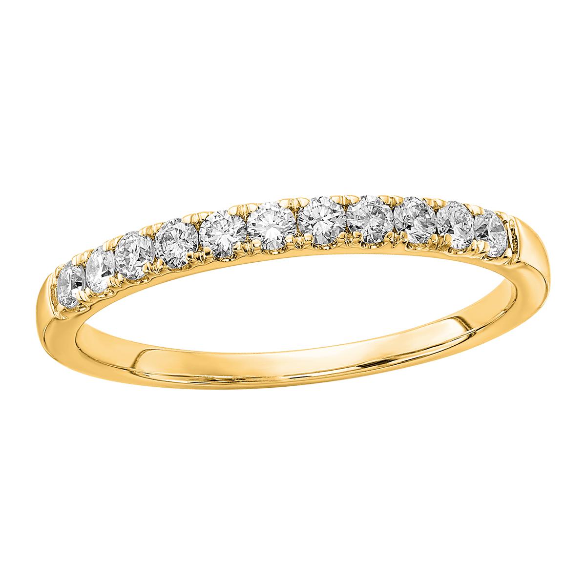 Radiant Fire 14K Gold .33ctw Lab-Grown Diamond Round Wedding Ring