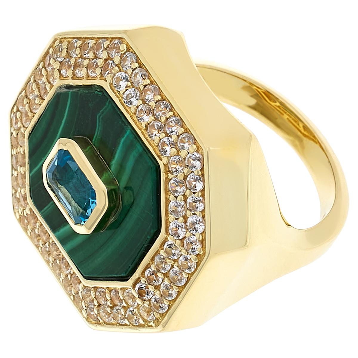 Rarities Freeform and Octagonal-Cut Gemstone Gold-Plated
