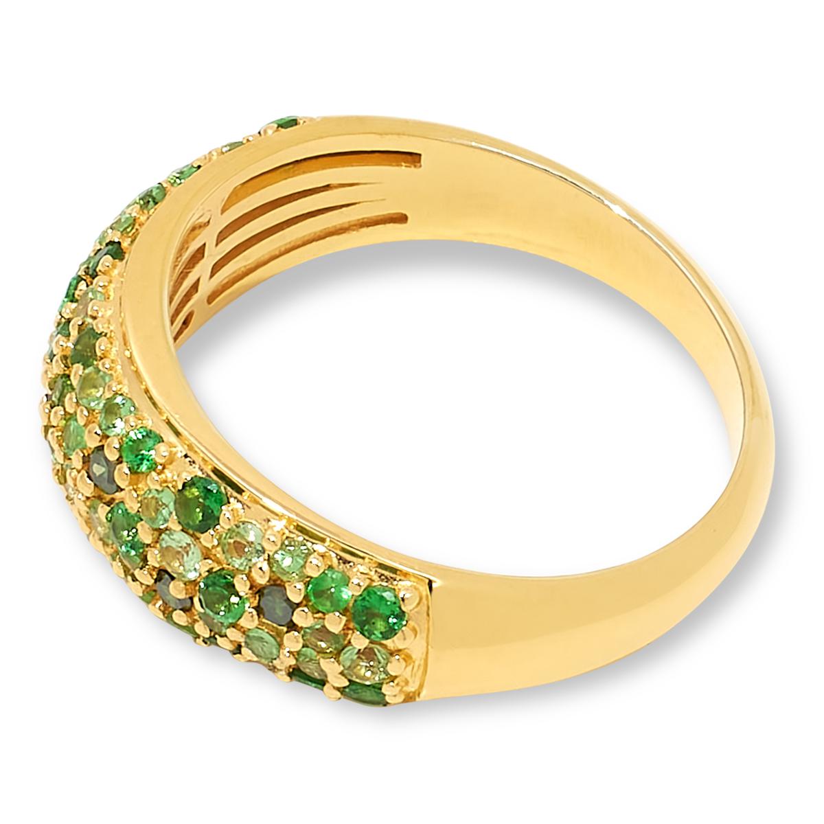 Rarities Gold-Plated Gemstone and 1/10cttw Diamond-Accented Band Rarities Gold-Plated Gemstone and 1/10cttw Diamond-Accented Band