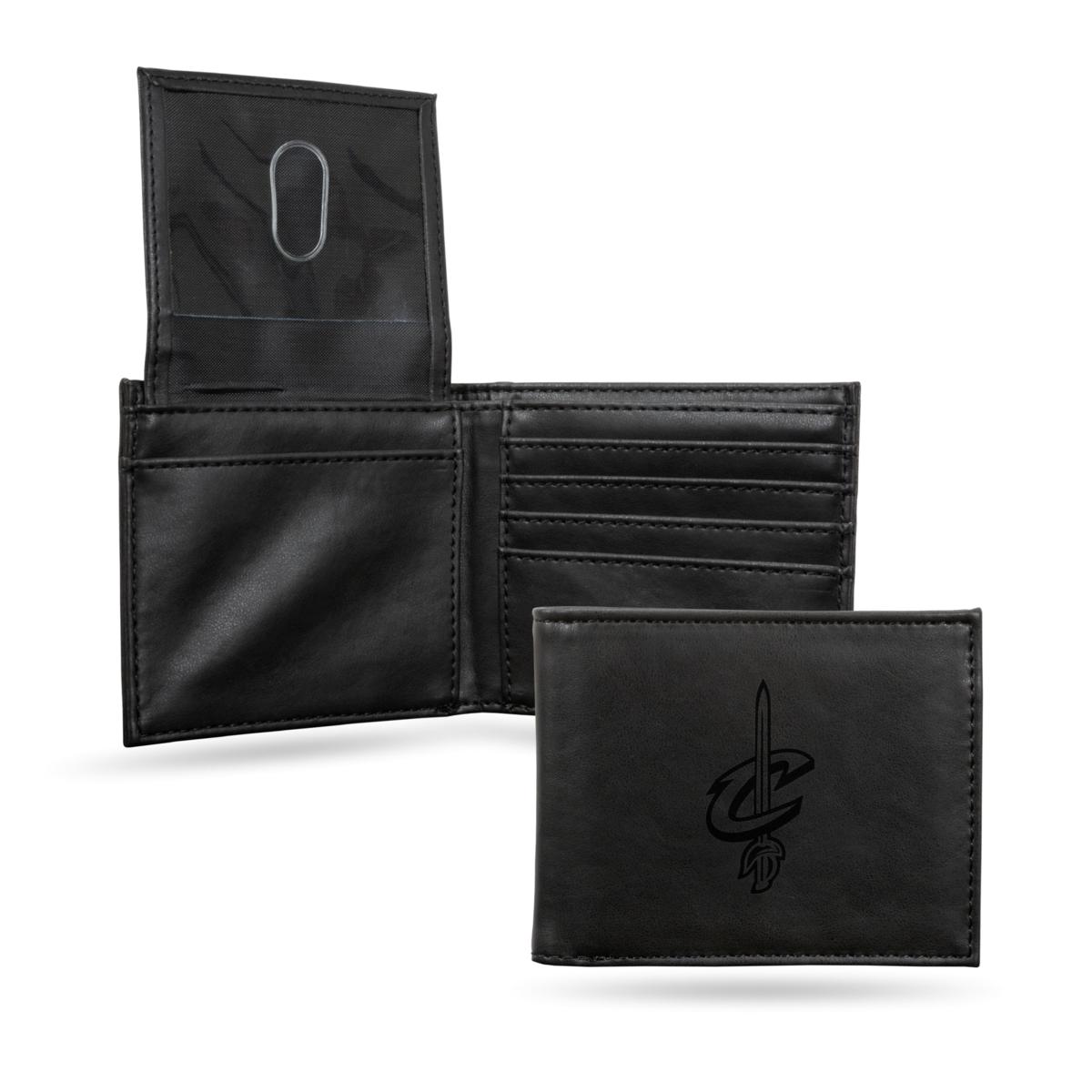 Rico NBA Laser-Engraved Brown Billfold Wallet - Cavalier